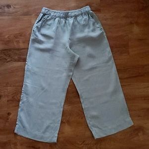Tahari Light Grey Linen Pants Size Medium